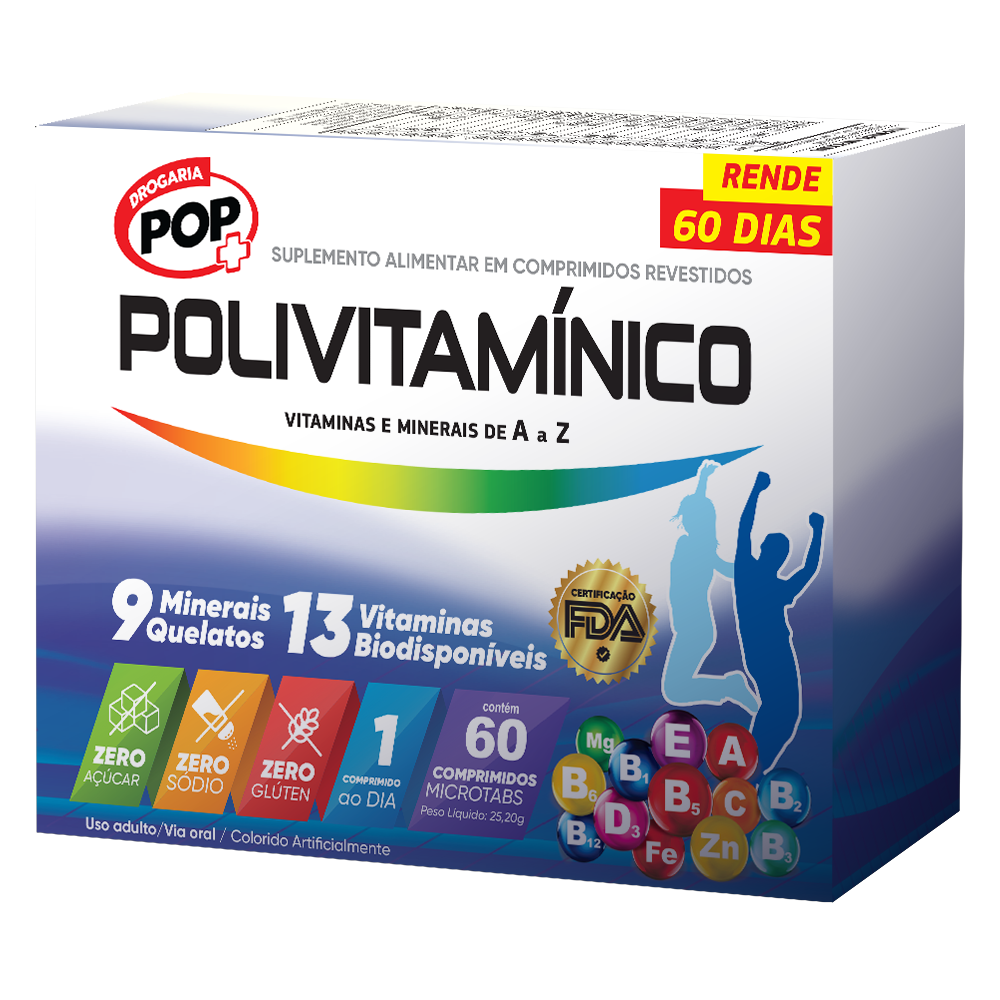 Polivitamínico A a Z Comprimidos com 9 Minerais e 13 Vitaminas <span style="display: none">produto</span>