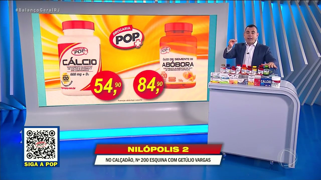DROGARIA POP – BANGU – CÁLCIO 600 + VITAMINA D3 – ÓLEO DE SEMENTE DE ABÓBORA – 20/07/2026